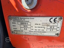 KUBOTA Minibagger KX 016-4 Minibagger nur 1.833 h