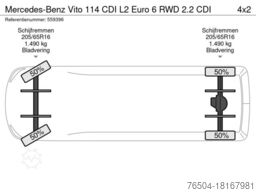 Mercedes-Benz Vito 114 CDI L2 Euro 6 RWD 2.2 CDI