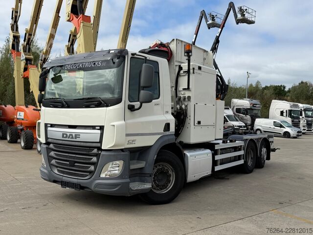 Containervervoer DAF CF 330 6x2 ZEILADER+KETTINGSYSTEEM