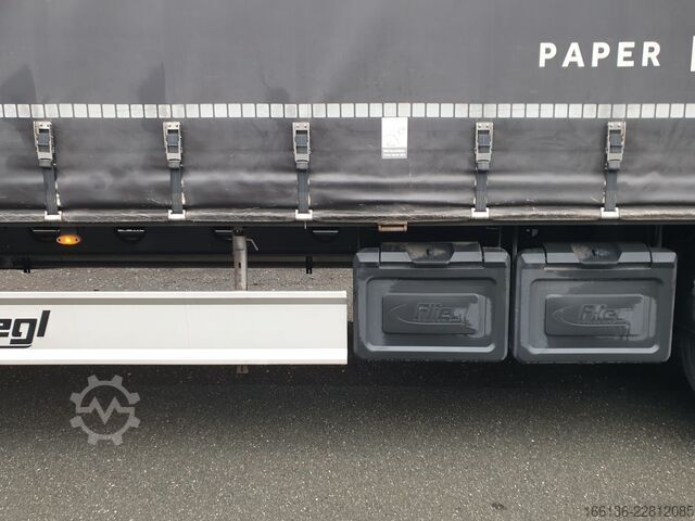 Návěs se shrnovací plachtou Fliegl 2-Achs Gardine TWIN Standard Xtra-Long