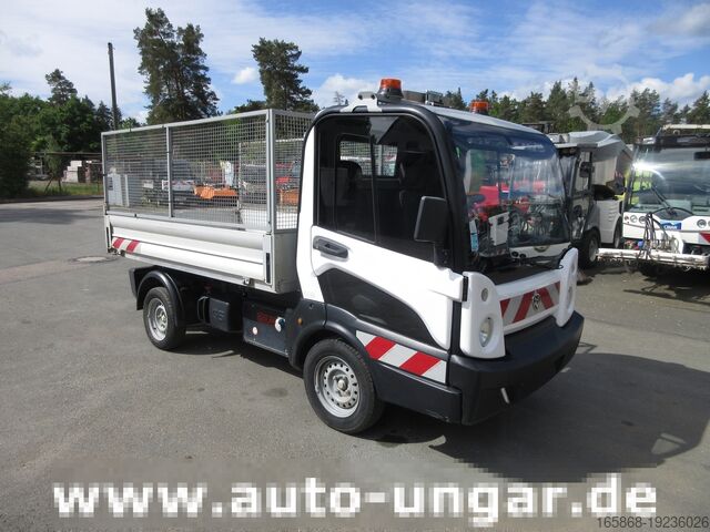 Transporter mit Kipper Elektrofahrzeug Goupil G5 Kipper lange Pritsche AHK Bordwanderh