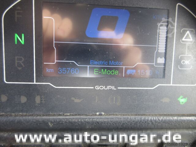 Transporter mit Kipper Elektrofahrzeug Goupil G5 Kipper lange Pritsche AHK Bordwanderh