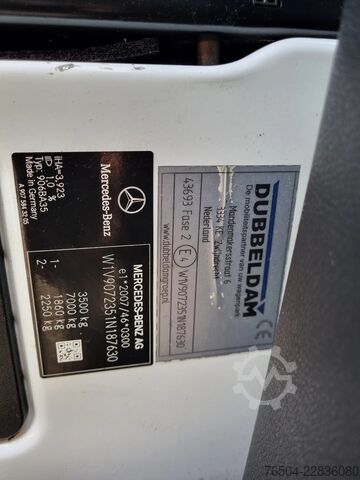 Šasija sa taksijem Mercedes-Benz Sprinter 319 CDI Chassis cabine DC 6 Zits Euro 6E
