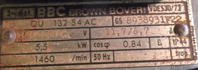 Elmotor 5,5 kW 1460 varv / min BBC QU132SB4