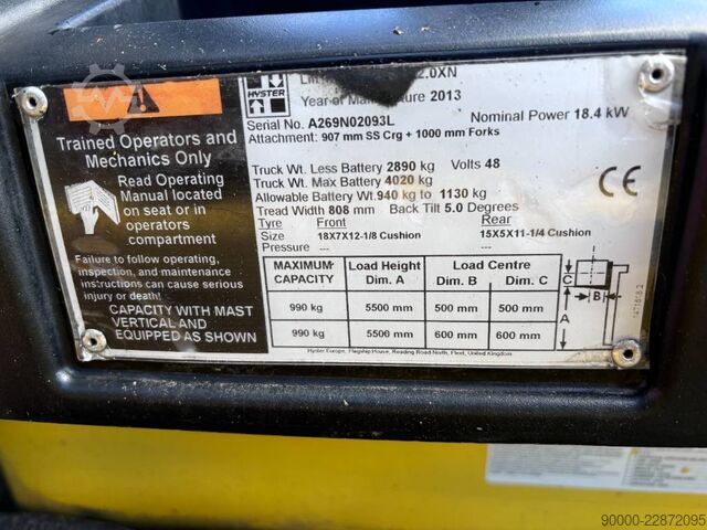  Hyster E2,0XN compact 2000 kg