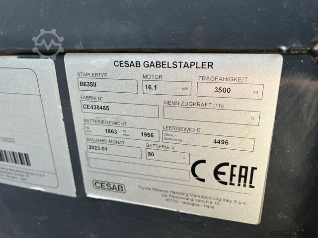 Electric 4-wheel forklift Cesab B635ll