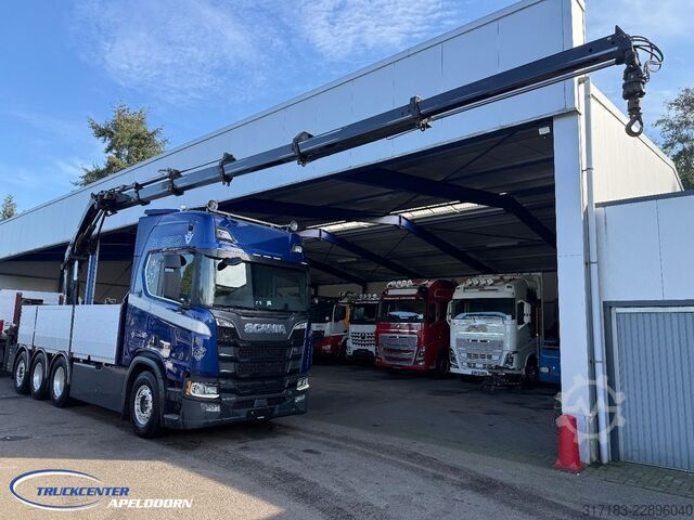 Plataforma de carga Scania R650 V8 NGS HIAB 288 EP-5 Hipro, 8x4, Euro 6