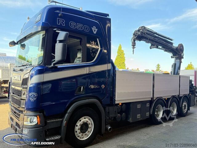 Yükleme platformu Scania R650 V8 NGS HIAB 288 EP-5 Hipro, 8x4, Euro 6