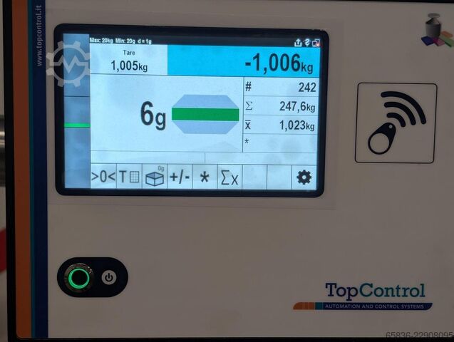 Top Control våg med pekskärmsindikator och rostfri ram Top Control Scale