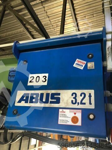  Wciągnik elektryczny ABUS 3,2 t + zblocze hakowe ABUS+zwijacz przewodu
