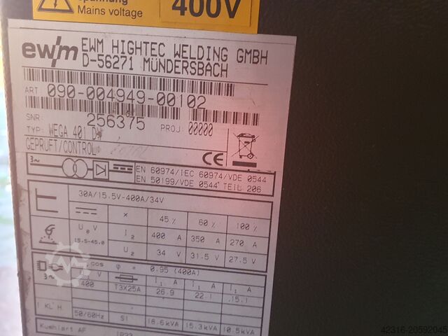 Μονάδα συγκόλλησης EWM Wega 401 DW