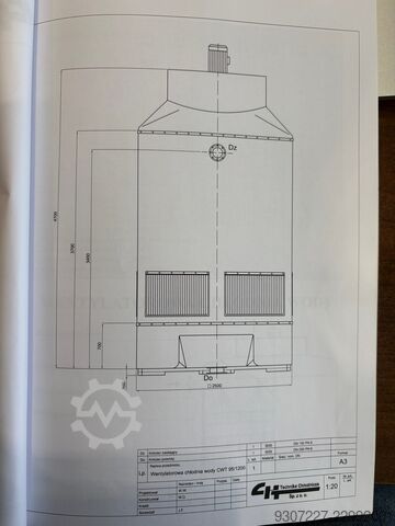 Ventilatorkølet vandkøler, køleaggregat CH Technika Chłodnicza Sp.z o.o. CWT 95/1200