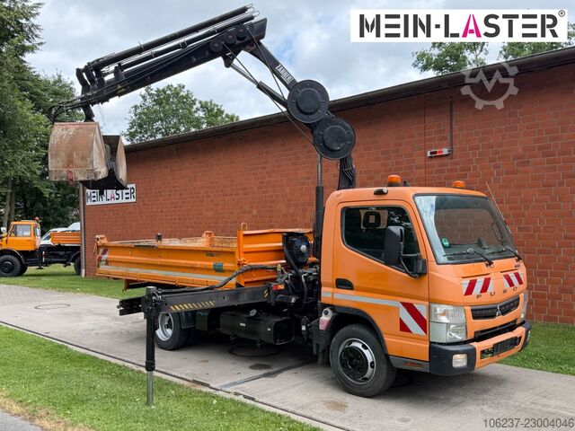 Třístranná sklápěcí dodávka FUSO Canter 7C18 3 S-Kipper /Hiab 055 12m 500 kg FUNK