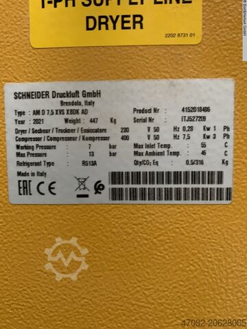 Kompresory a úprava stlačeného vzduchu SCHNEIDER AM D 7,5 XVS XBDK AD