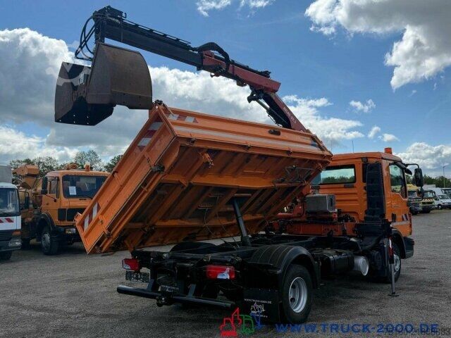 Třístranný sklápěč MAN TGL 12.220 Meiller Atlas Kran 5+6 Steuerk 146TKM