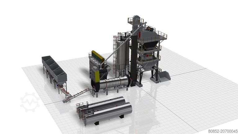 Instalație de amestecare a asfaltului Polygonmach 200 TON PER HOUR BATCH TYPE TOWER ASPHALT PLANT