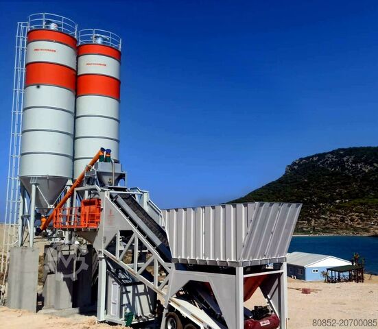 Beton fabrika Polygonmach 100m3 hour self erecting- auto install mobile c...