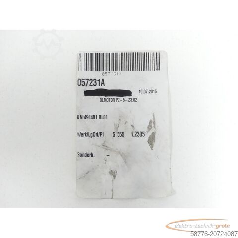 Komponent unbekannt Forst Ölmotor P2-5-Z3.02 SN:4467 - ! -