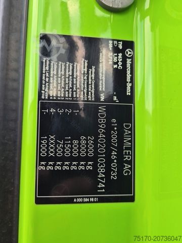 Roll-off tipper truck MERCEDES-BENZ Arocs 2548 L 6x2/4 HAD Palfinger T20A AHK