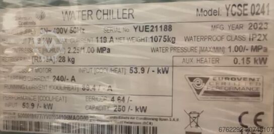 Agregat chłodniczy, wytwornica wody lodowej, chiller Johnson Controls YORK YCSE-C 241 - 1-3