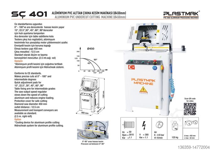 PVC EENHOOFDIGE PRODUCTIEGROEP PLASTMAK PVC ALÜMİNYUM İŞLEME MAKİNELERİ PVC TEK KAFALI ÜRETİM MAKİNE SETİ