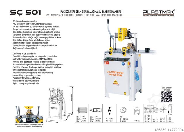 PVC EENHOOFDIGE PRODUCTIEGROEP PLASTMAK PVC ALÜMİNYUM İŞLEME MAKİNELERİ PVC TEK KAFALI ÜRETİM MAKİNE SETİ