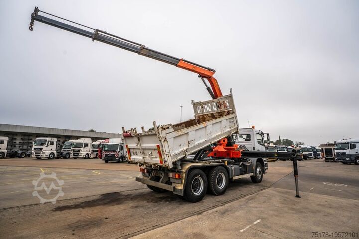 Kipper met kraan MERCEDES AXOR 2633+BIBENNE+PALFINGER 18T/m /3XHydr.