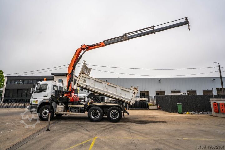 Kipper met kraan MERCEDES AXOR 2633+BIBENNE+PALFINGER 18T/m /3XHydr.