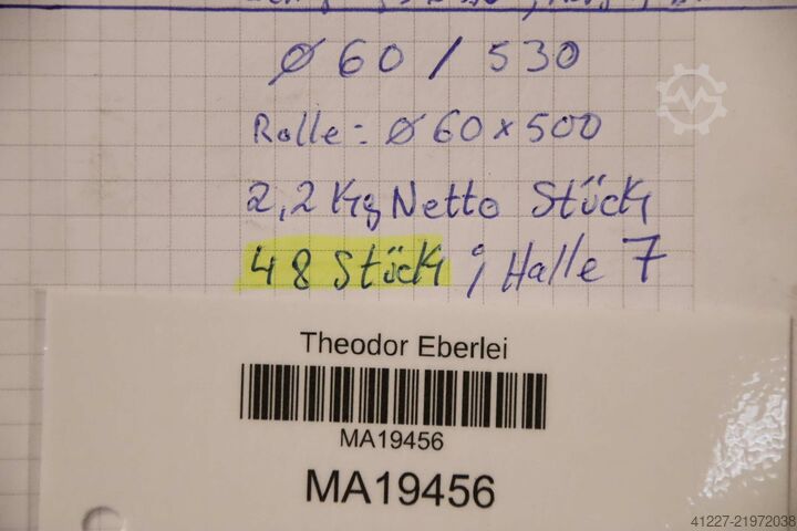 Förderbandrollen Transportrollen unbekannt Ø 60 x 500 mm