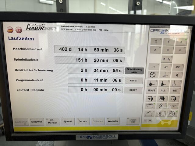 Centro di lavoro CNC OPS INGERSOLL SPEED HAWK 650