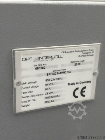 Centro di lavoro CNC OPS INGERSOLL SPEED HAWK 650