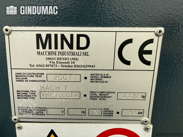 MIND MACH T. VMC 1000/A MIND MACH T. VMC 1000/A