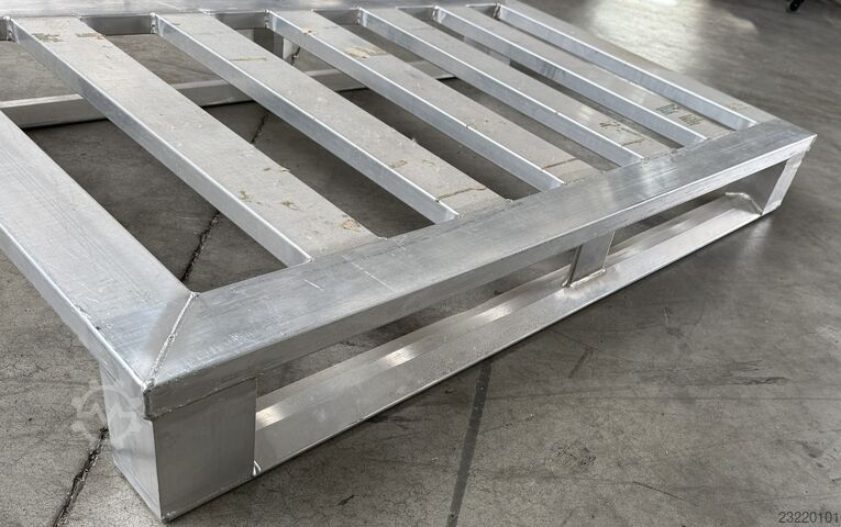 Palés planos de aluminio con travesaños Brökelmann Aluminium Palleten