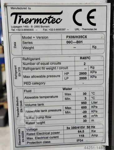 Vloeistofkoeler koelsysteem aircondition Thermotec PX06/H35CX