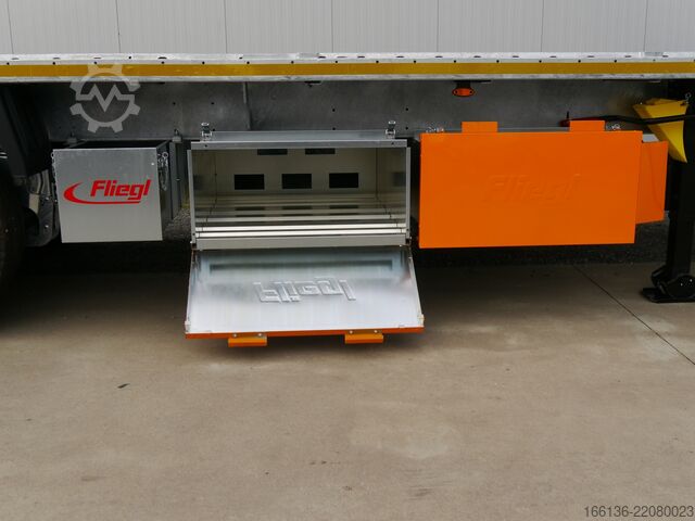 öppen semitrailer Fliegl SDS 390 Plateau mit Verriegelung+Rungen
