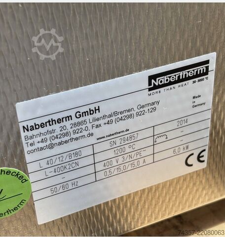 Pięć Nabertherm L 40/12/B180 Nabertherm L 40/12/B180