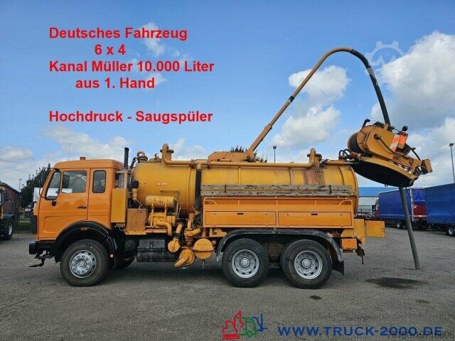 Vacuümtankwagen Mercedes-Benz SK 2222 6x4 Kanal Müller Hochdruck Saugspüler