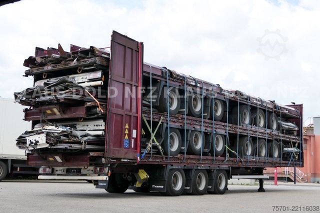 Åben sættevogn med presenning KRONE SD Pritsche Plane XL MegaLiner Bordwände 5x