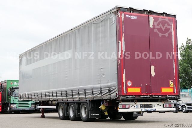 Åben sættevogn med presenning KRONE SD Pritsche Plane XL MegaLiner Bordwände 5x