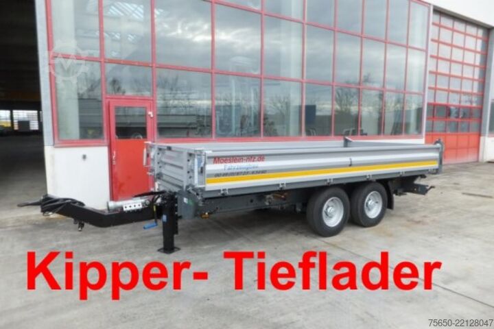 Remorcă basculantă Möslein TTD11 Orange  neuer Tandem 3- Seitenkipper Tieflader-- Neufahrzeug --