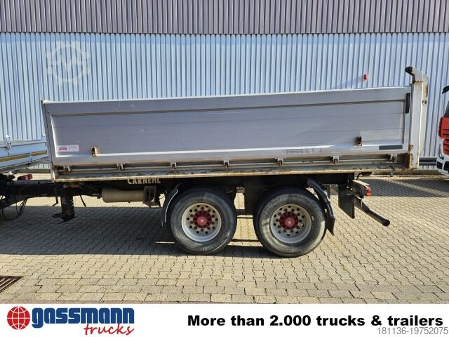 Dreiseitenkipper Anhänger Carnehl CTK/A, Alu-Bordwände, Rollplane, ca. 10m³
