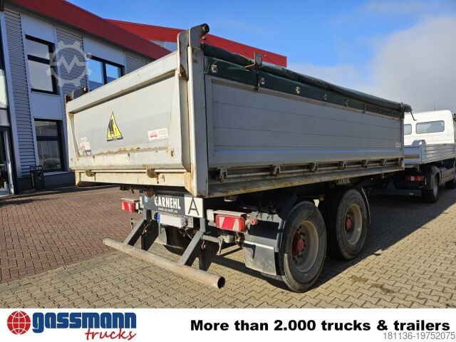 Dreiseitenkipper Anhänger Carnehl CTK/A, Alu-Bordwände, Rollplane, ca. 10m³