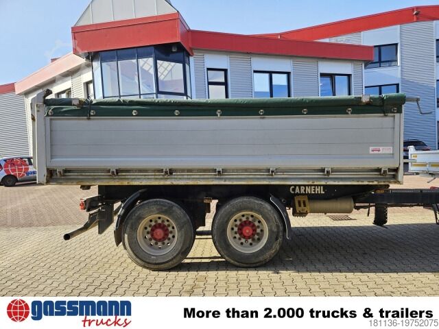 Dreiseitenkipper Anhänger Carnehl CTK/A, Alu-Bordwände, Rollplane, ca. 10m³