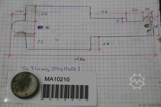 Abkantwerkzeug Gesenkwerkzeug 16x17 mm unbekannt Länge 569 mm