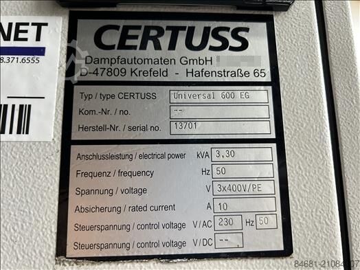 Steam generator, rapid steam generator Certuss TC 600