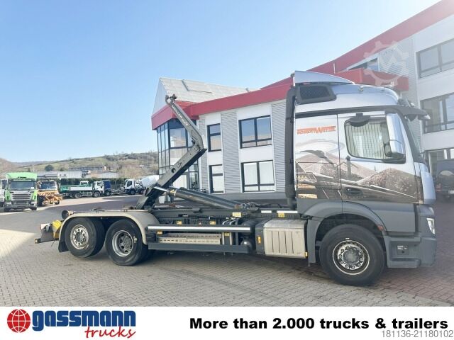 Camión portacontenedores de gancho Mercedes-Benz Actros 2548 L 6x2, Liftachse, Retarder, Navi,