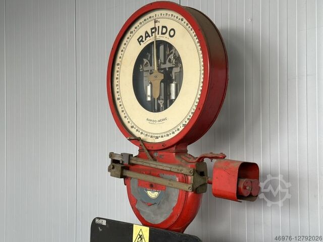 Palettenwaage Nostalgiewaage Rapido-Werke / Neigungswaage / Abm.: 1.250 x 1.360 x 2.250 mm (BxTxH)