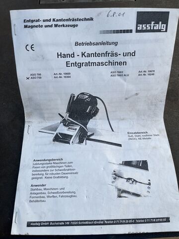 Assfalg ASO 750 kantenfreesmachine, 38 Assfalg ASO 750