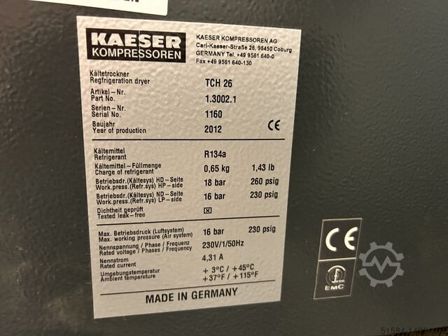 Secador frigorífico de aire comprimido Kaeser TCH26