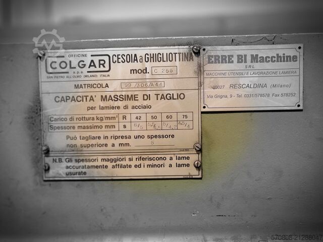 Schaar COLGAR 2500 x 5 MODEL C.255 COLGAR C 255